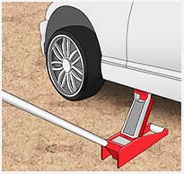 Place the Jack and Lift the Vehicle
