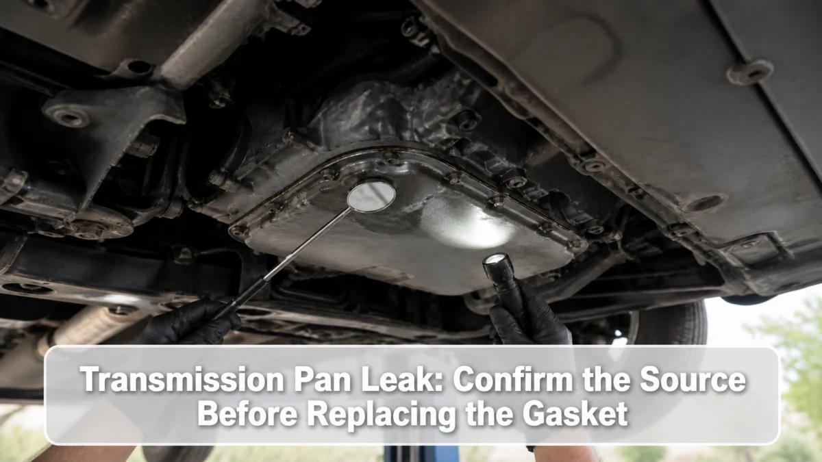 Transmission Pan Leak: Confirm the Source Before Replacing the Gasket