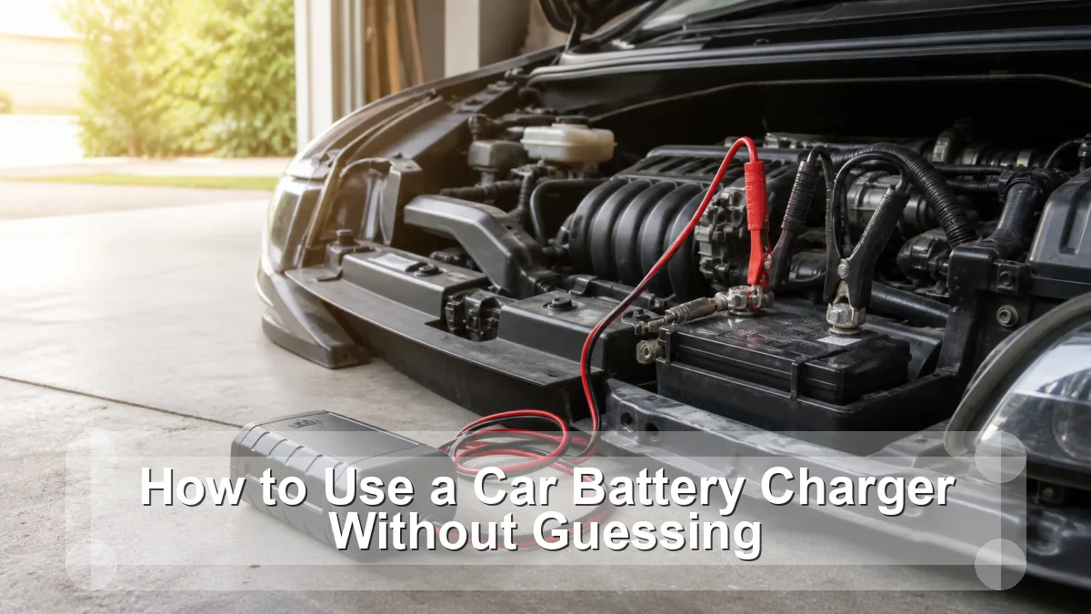How to Use a Car Battery Charger Without Guessing