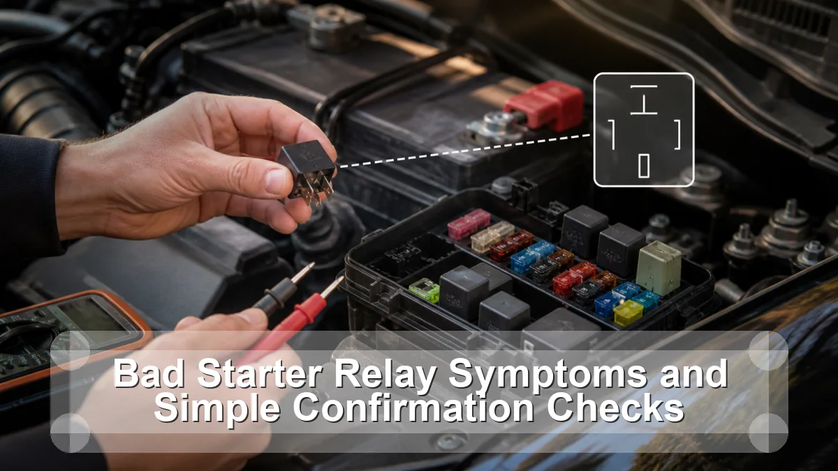 Bad Starter Relay Symptoms and Simple Confirmation Checks