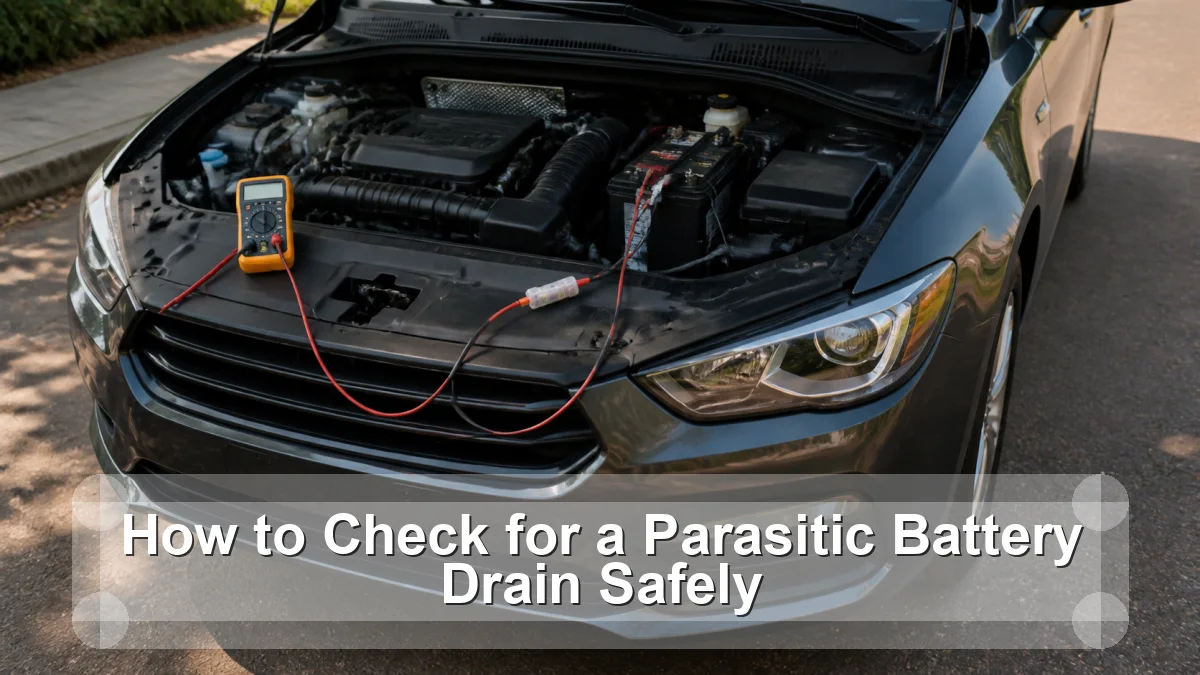 How to Check for a Parasitic Battery Drain Safely