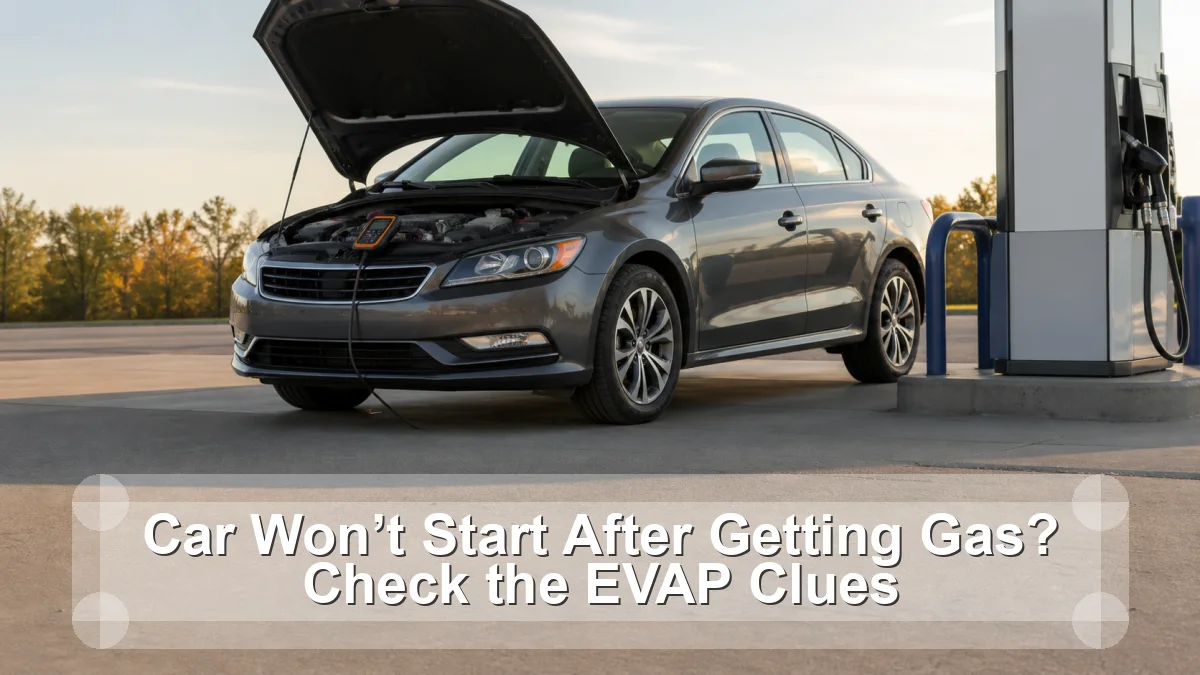 Car Won’t Start After Getting Gas? Check the EVAP Clues