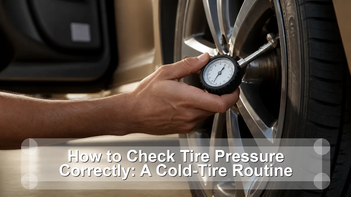 How to Check Tire Pressure Correctly: A Cold-Tire Routine