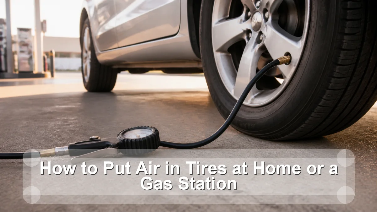 How to Put Air in Tires at Home or a Gas Station