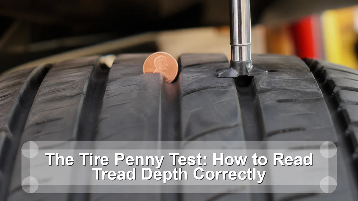 The Tire Penny Test: How to Read Tread Depth Correctly