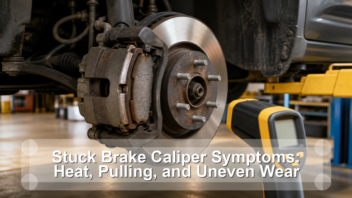 Stuck Brake Caliper Symptoms: Heat, Pulling, and Uneven Wear