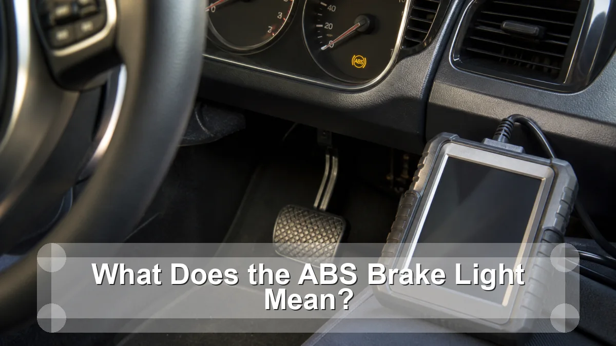 What Does the ABS Brake Light Mean?