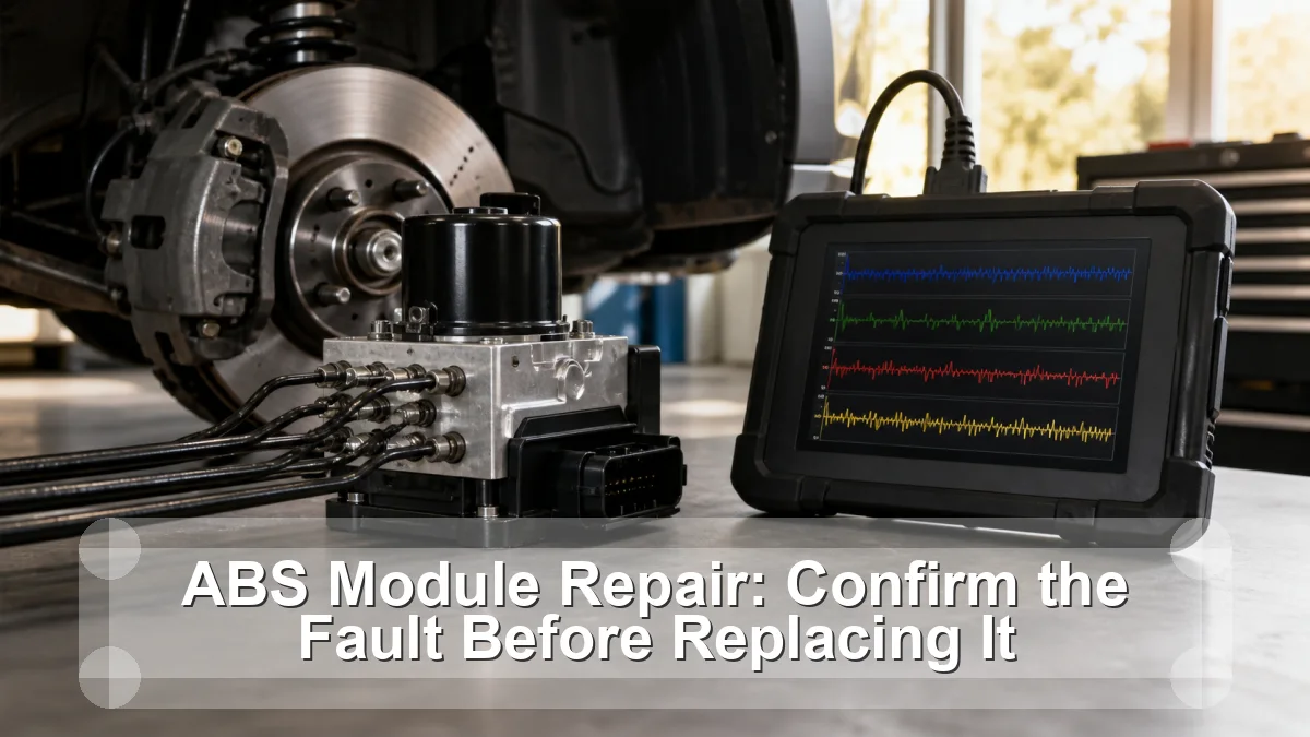 ABS Module Repair: Confirm the Fault Before Replacing It