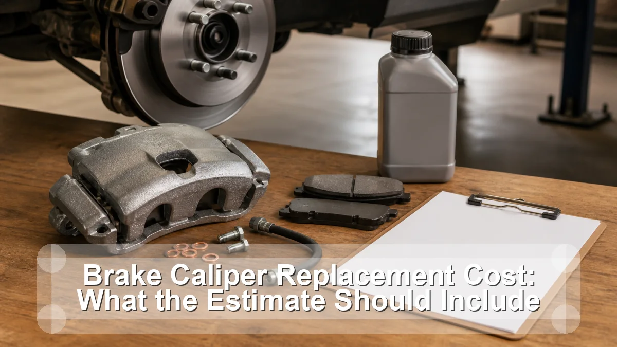 Brake Caliper Replacement Cost: What the Estimate Should Include