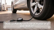 How to Put Air in Tires at Home or a Gas Station